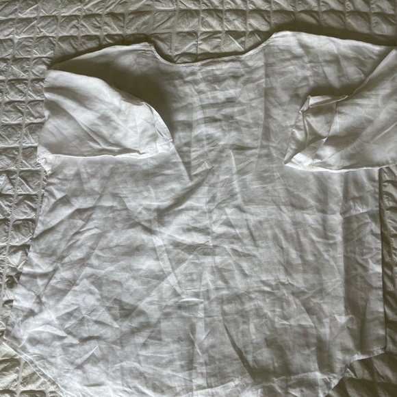 Eileen Fisher White Irish Linen Top - Picture 4 of 7